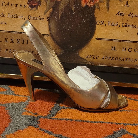 Louis Vuitton Slingback Round-Toe Sandal Pump Heels - Picture 5 of 10